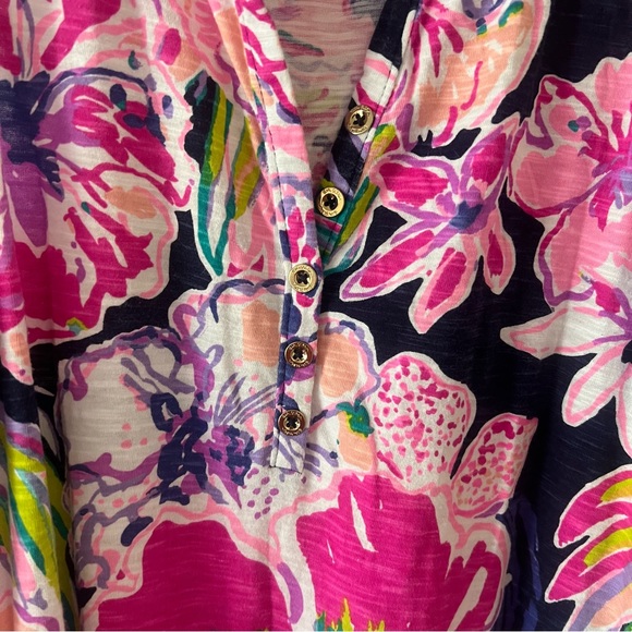 Lilly Pulitzer Havana Sheath Dress Floral V Neck Sleeveless Relaxed Fit Resort - Picture 6 of 7